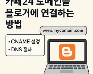 카페24 도메인 블로거 연결